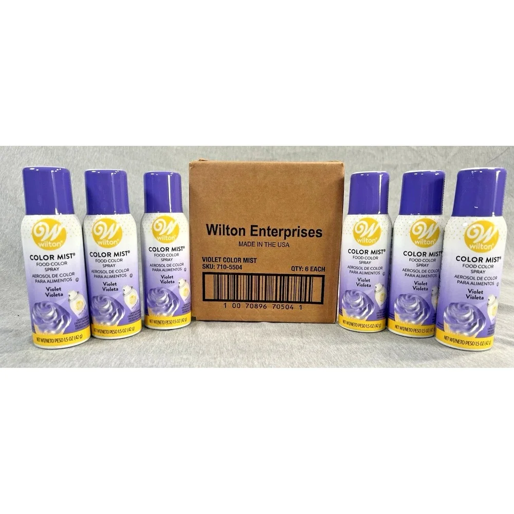 6 WILTON 1.5 VIOLET COLOR MIST FOOD SPARY Baking HOLIDAY WEDDING‎ CAKES cupcake